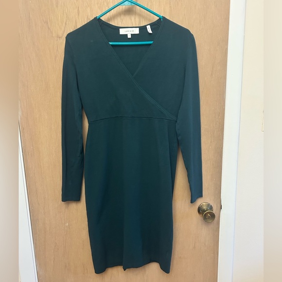 Lark & Ro Teal Long Sleeve Dress - Picture 1 of 3